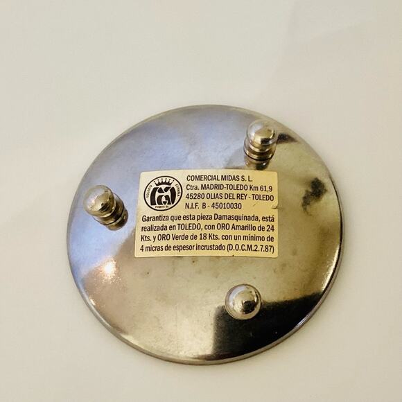 Damascene Birds of Paradise Collectible Dish - Picture 4 of 5